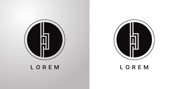 minimalistic circle logo design for company and business