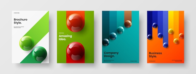 Vector minimalistic company brochure vector design layout composition
