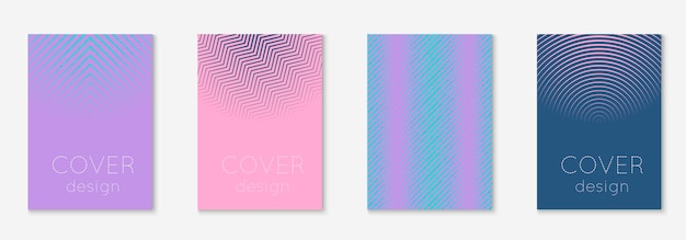 Vector minimalistic cover template set with gradients