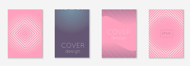 Minimalistic cover template set with gradients