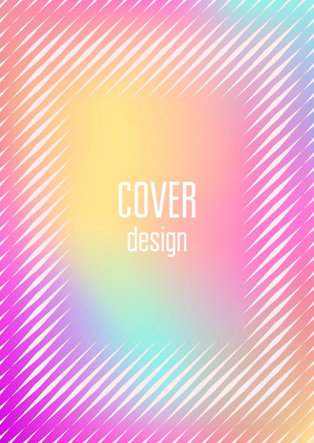 Minimalistic cover template set with gradients