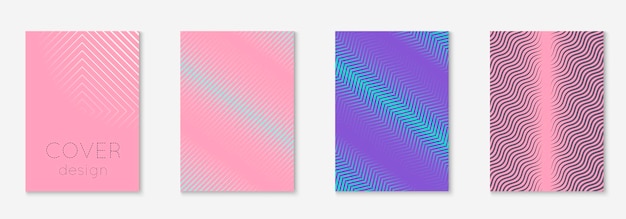 Vector minimalistic cover template set with gradients