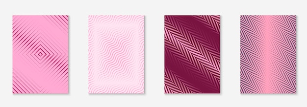 Minimalistic cover template set with gradients