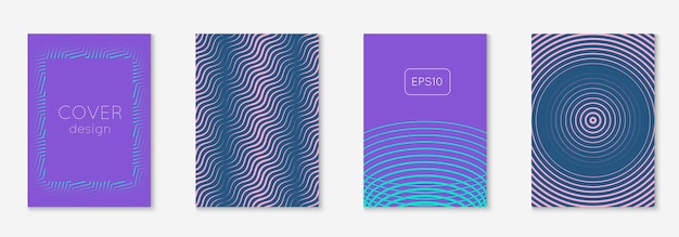 Minimalistic cover template set with gradients