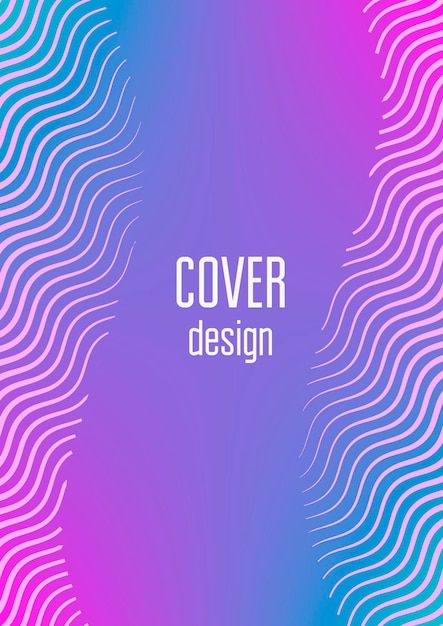 Minimalistic cover template set with gradients