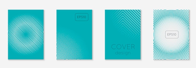 Minimalistic cover template set with gradients