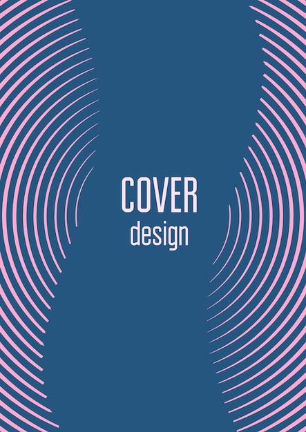 Minimalistic cover template set with gradients