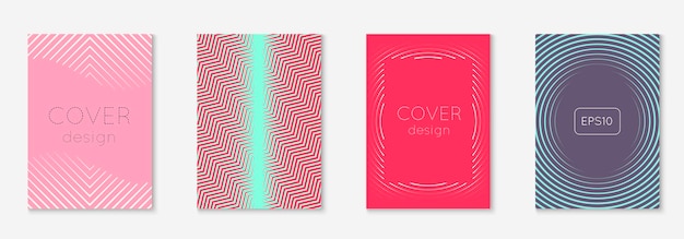 Minimalistic cover template set with gradients