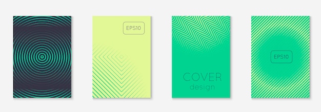 Minimalistic cover template set with gradients