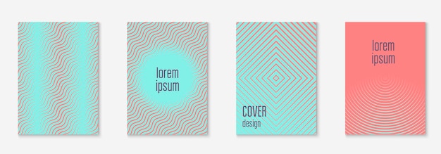 Vector minimalistic cover template set with gradients