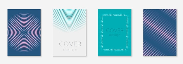 Vector minimalistic cover template set with gradients