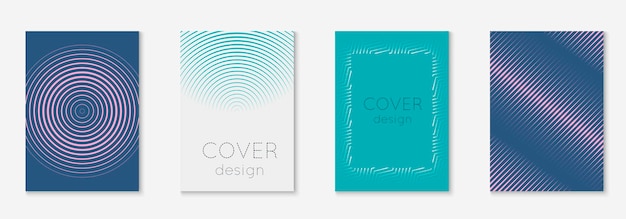 Minimalistic cover template set with gradients