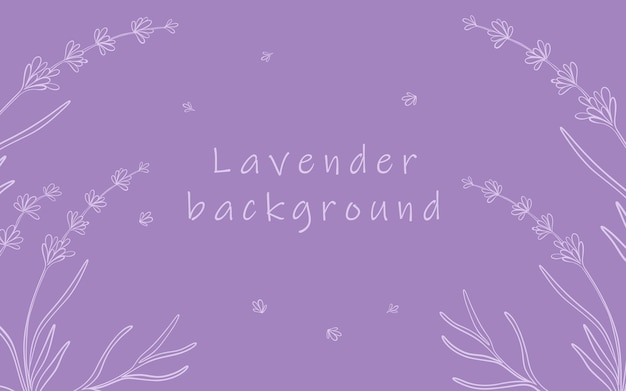 Vector minimalistic cute lavender background with text space in the middle