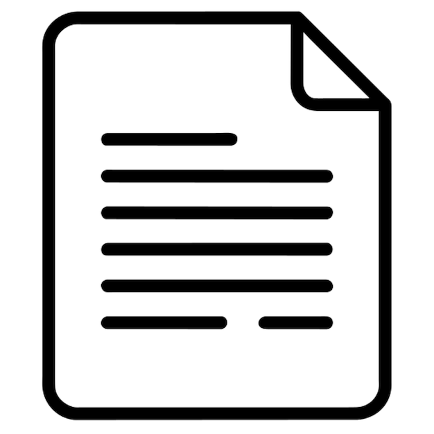 minimalistic documents icon icon