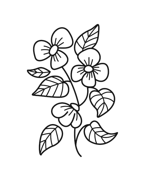 Minimalistic floral branch