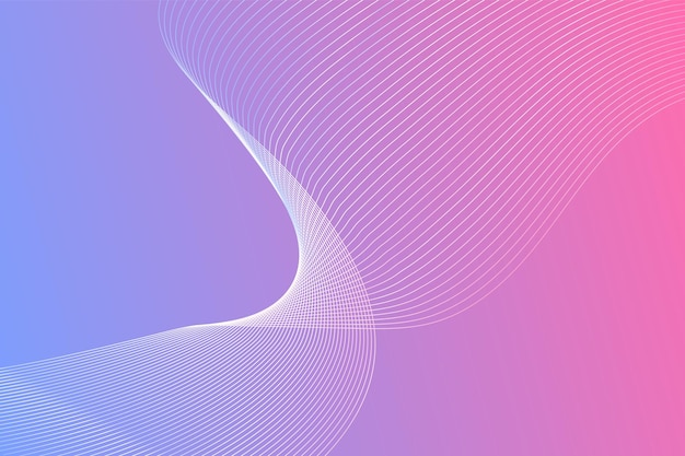 Minimalistic Gradient Wave Line Background