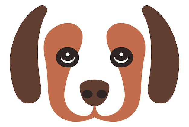 Vector minimalistic image of a dog in a flat style