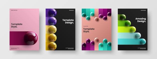 Vector minimalistic magazine cover a4 vector design illustration bundle