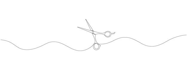 minimalistic and modern unilinear drawer for hair vector editable outline simple linear style for