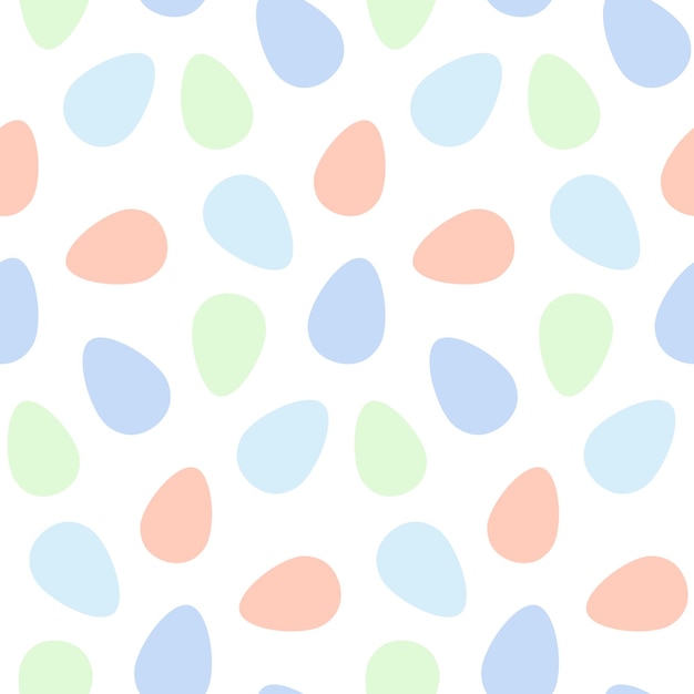 Minimalistic pattern with silhouettes of colored eggs on a white background easter theme