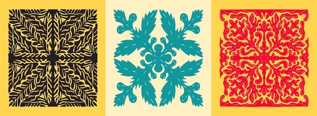 Motivi minimalisti in stile matisse rami organici astratti con foglie in stile piatto alla moda ornamenti floreali vettoriali per copertine di carte poster illustrazione di arte moderna