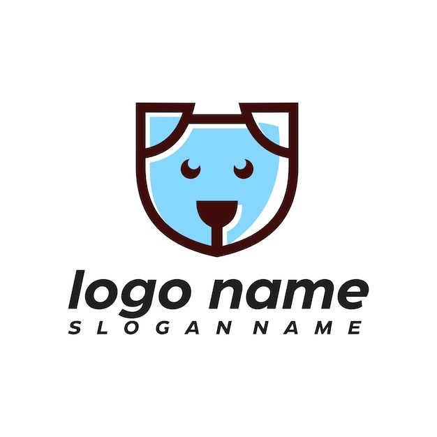 minimalistic pet logo in flat style