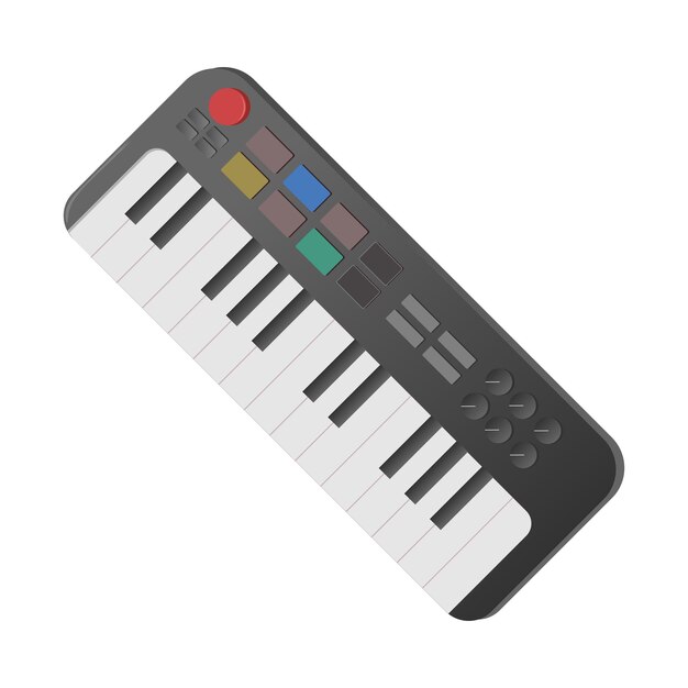 Minimalistic Piano Keyboard Vector Illustration