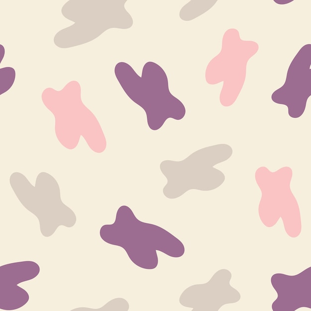 Minimalistic seamless pattern Simple organic shape