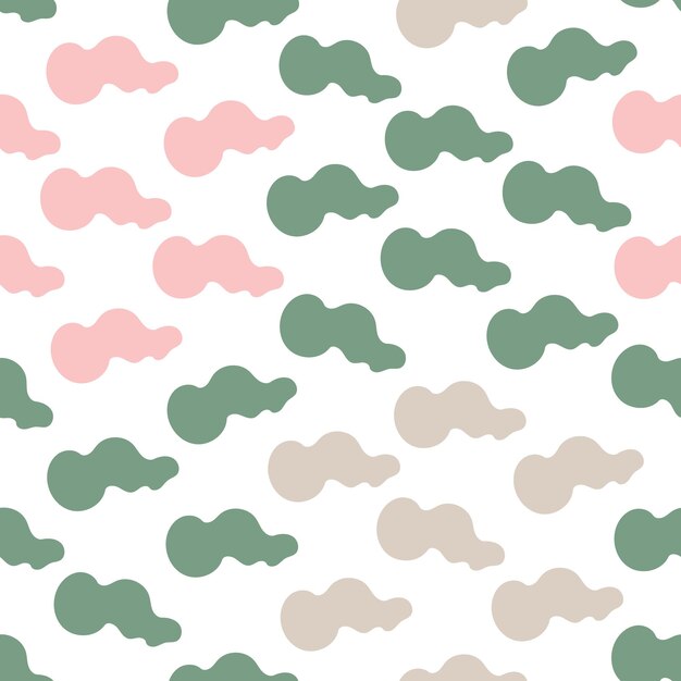 Minimalistic seamless pattern Simple organic shape