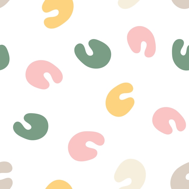 Minimalistic seamless pattern Simple organic shape