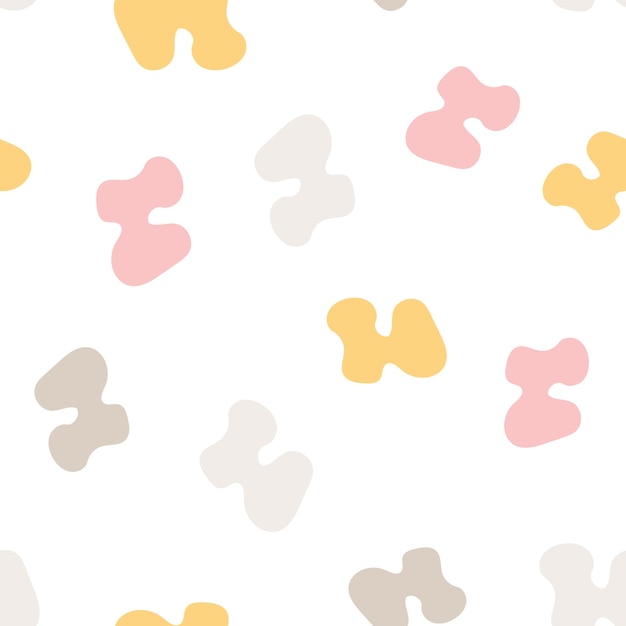 Minimalistic seamless pattern Simple organic shape