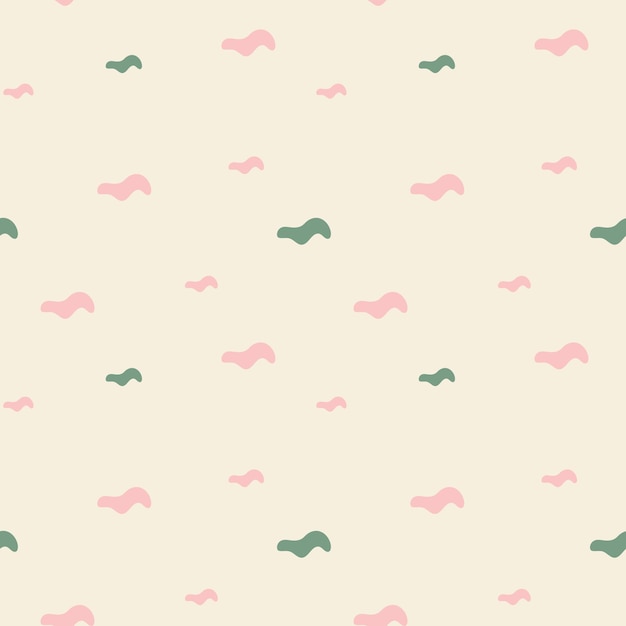 Minimalistic seamless pattern Simple organic shape