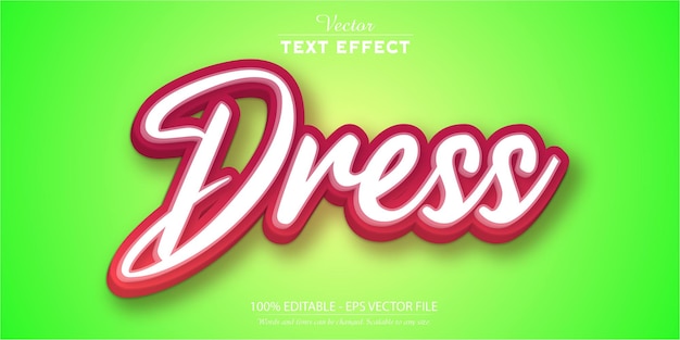 Minimalistic text effect editable red and white color text style