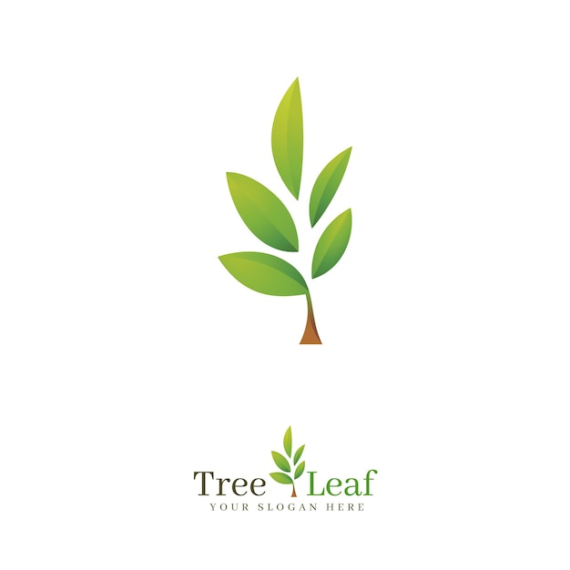 Vector minimalistic tree logo concept