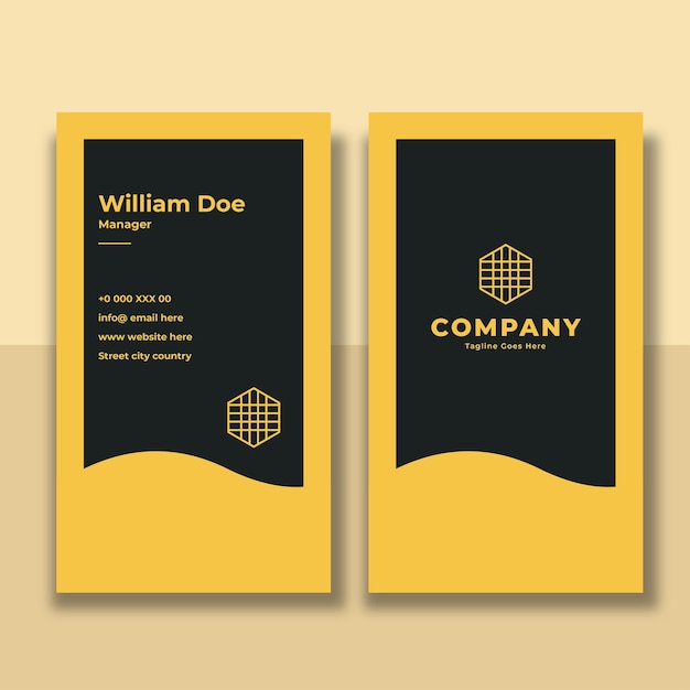 Minimalistic Vertical Business Card