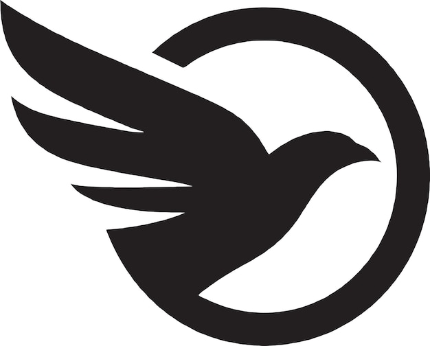 Vector minimalistisch bird monoline-logo