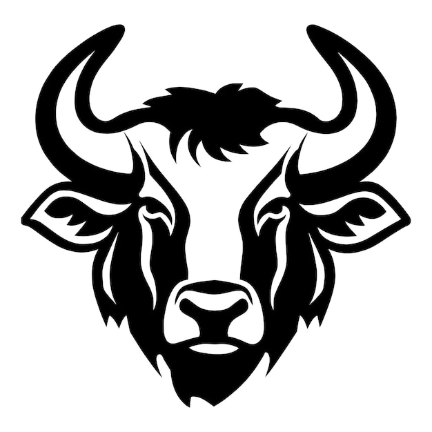 Vector minimalistisch buffel logo