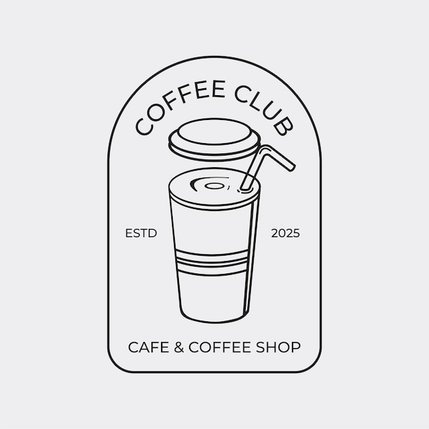 Minimalistisch coffeeshop- of café-logo