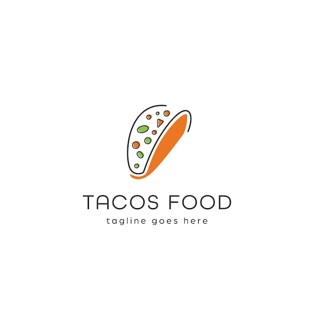 Minimalistisch eenvoudig mexicaans taco's logo icoon