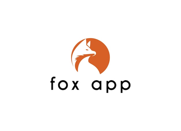 Minimalistisch en eenvoudig fox logo ontwerp Fox logo