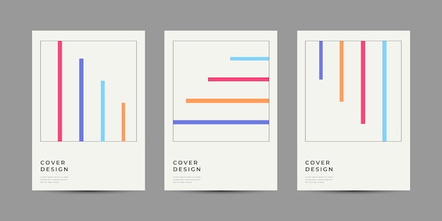 Minimalistisch geometrisch ontwerp voor omslagbrochure