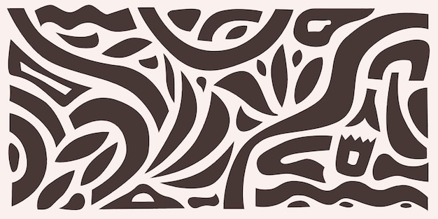 Minimalistisch horizontaal abstract handgetekend patroon Moderne vectorafdruk