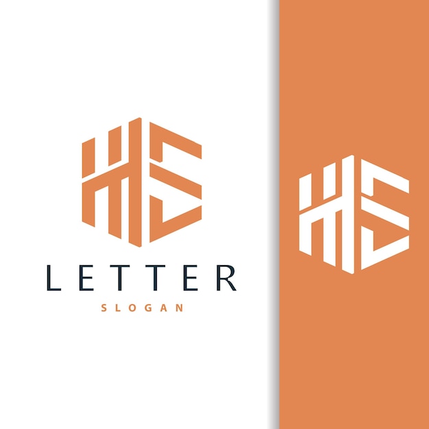 Vector minimalistisch hs letter logo sh logo modern en luxe pictogram vector template element