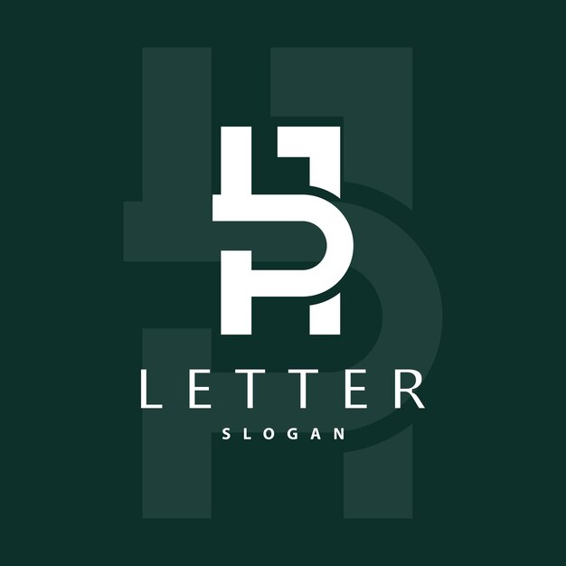 Minimalistisch hs letter logo sh logo modern en luxe pictogram vector template element