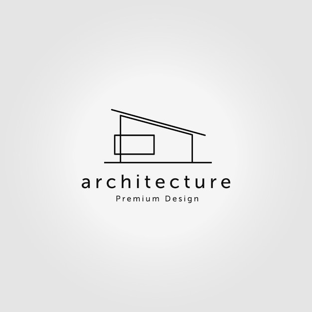 Minimalistisch huis Logo Home Line Art Vector Illustratie Design