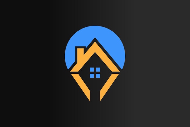 Minimalistisch huis onroerend goed logo ontwerpsjabloon