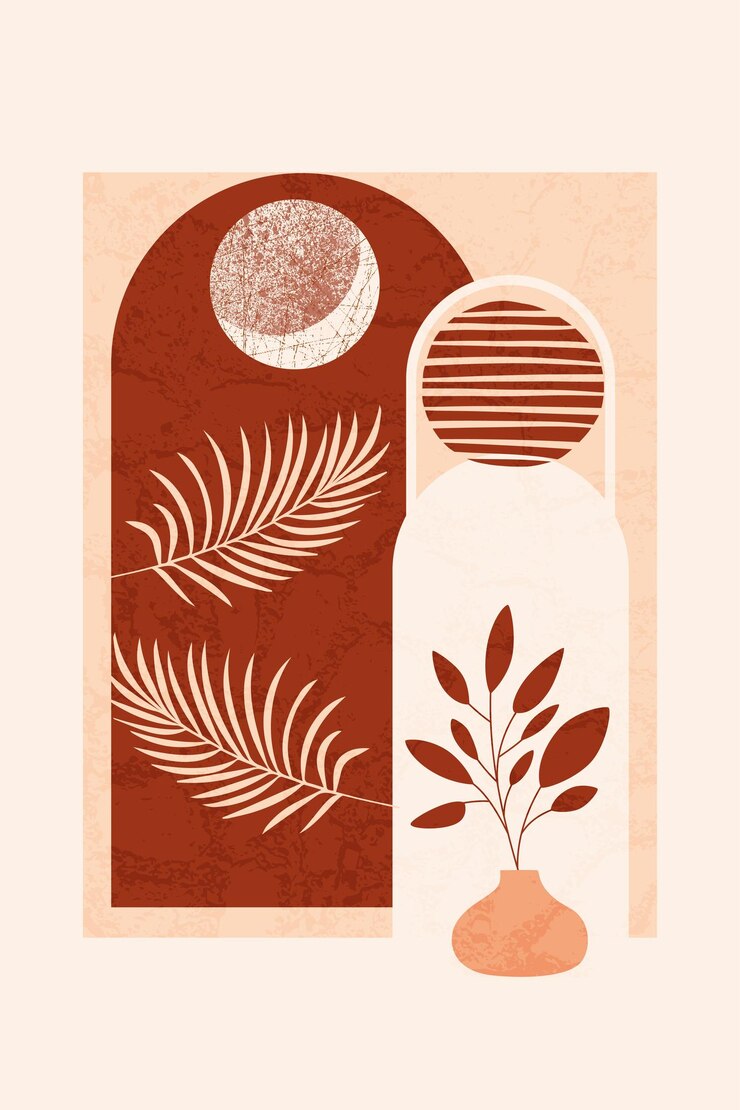Vector minimalistisch kamerdekoratie