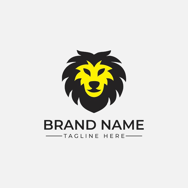 Minimalistisch leeuwenhoofdlogo voor zakelijke identiteit met vector