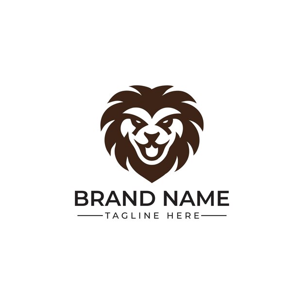 Minimalistisch leeuwenhoofdlogo voor zakelijke identiteit met vector