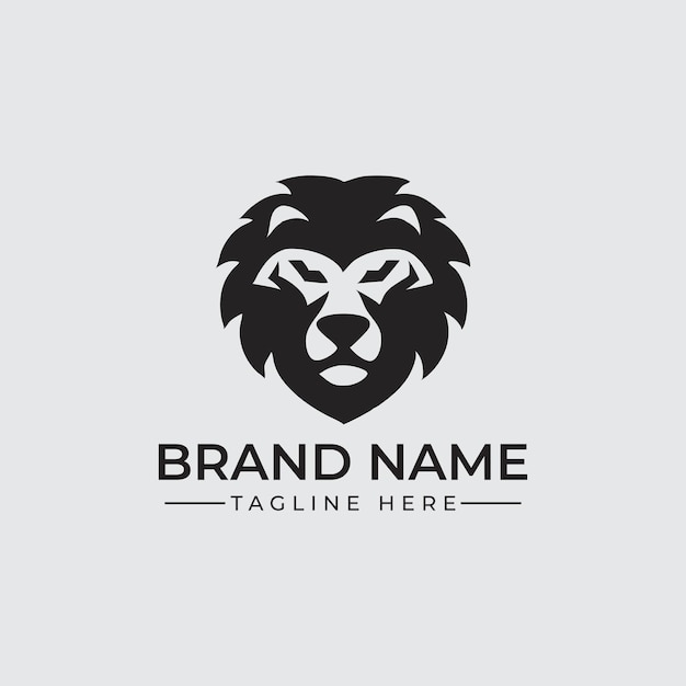 Minimalistisch leeuwenhoofdlogo voor zakelijke identiteit met vector